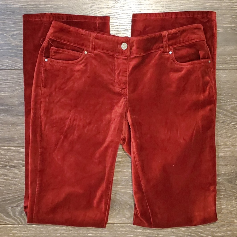 ❤WHITE HOUSE BLACK MARKET VELVET BOOTCUT JEANS, 6.